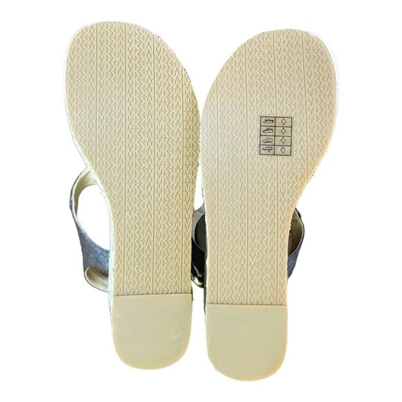 MICHAEL KORS LaneyEspadrille Thongs MKSignature Jute WedgeSlingbacks Sandals - Picture 8 of 10